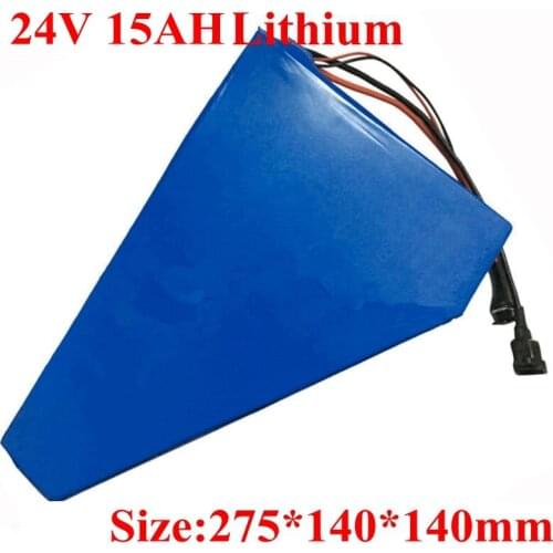 24V 15AH Lithium Battery Seat Bag Triangle Battery for 250w 350w 500w Motor Scooter Ebike Bicycle +2A Charger