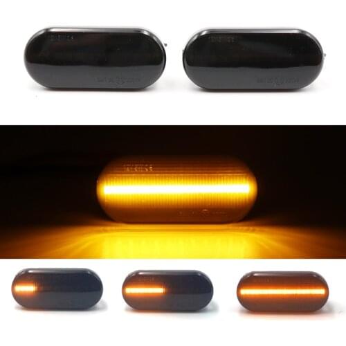 2Pcs Amber LED Fender Side Marker Turn Signal Lights For Ford Focus MK2 Fiesta Fusion SEAT Ibiza Leon Skoda VW Golf Passat