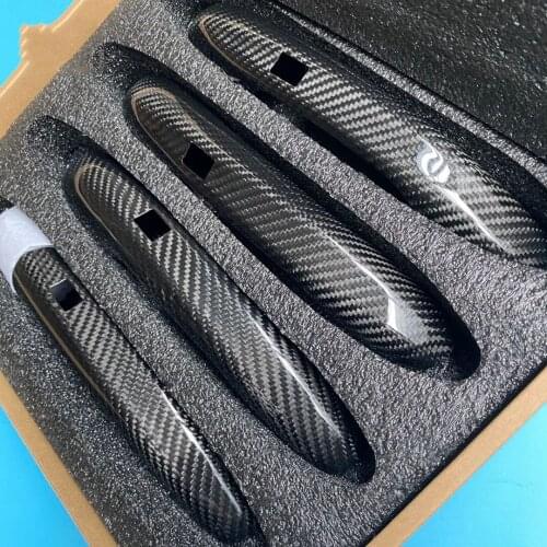 W213 Carbon Fiber Exterior Door Handle Cover Trim Sticker for Mercedes Benz C Class W205 GLC X253 E Class W213 Car Accessories