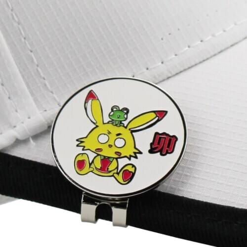 1.18" Rabbit Golf Cap Clip Golf Ball Marker Alloy Professional Mark Golf Ball Position on Green for Putter