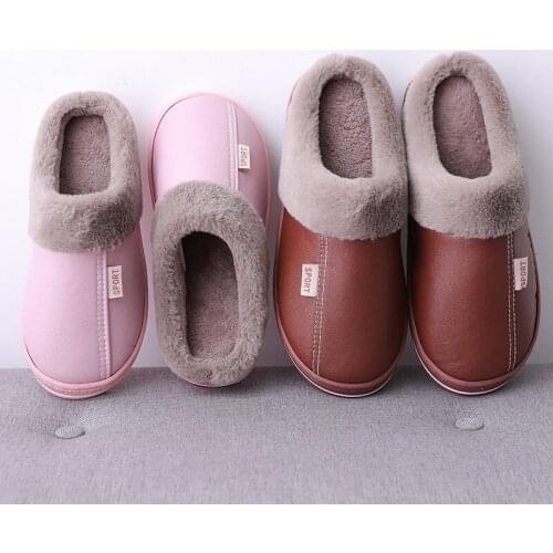 Women Winter Warm Slippers Sandals Men Boys Girls Plush Cotton Shoes Autumn Non-slip Solid Color Home Indoor Casual Slippers