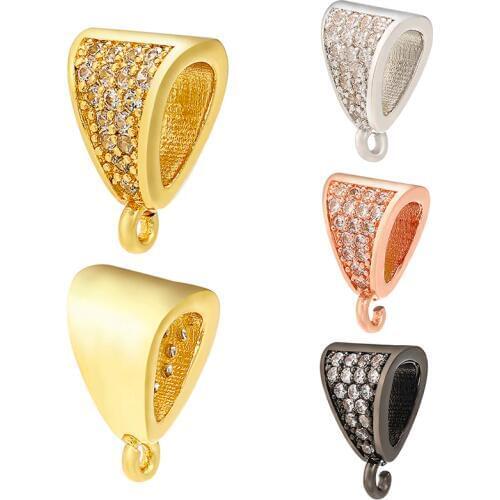 ZHUKOU 8x12mm crystal irregular shape clasp hooks for women DIY handmade necklace earrings jewelry accessories model:VK83