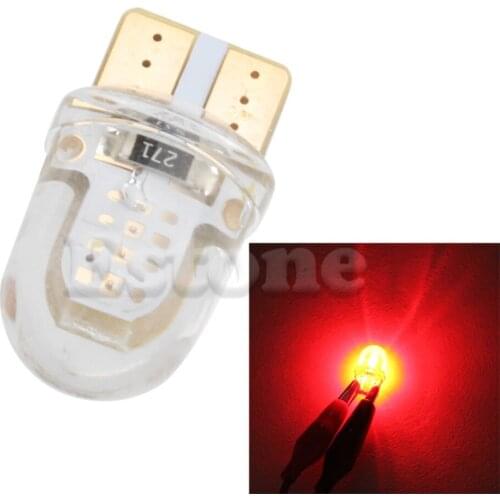1pc T10 194 168 W5W 8 SMD LED Canbus Silica Bright License Light Bulb Red