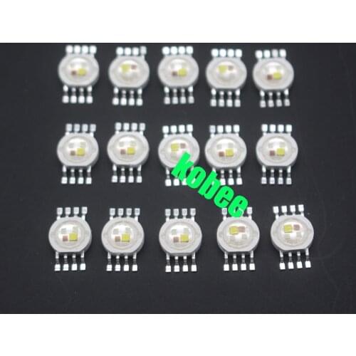 10-100PCS RGBW LED Diode 8pins High Power LED 12W Colorful four core sources DIY molding LED Stage lights beads