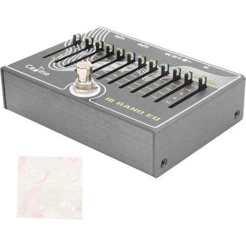 CALINE Equalizer 10-Band with Volume/ Gain Guitar Musical Instrument Accessories 300mA DC 9V High Frequency True Bypass