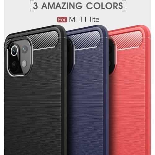 100pcs/lot Business Phone Case For Xiaomi 11 Lite 11i Poco M3 F3 For Redmi Note 10 K40 Pro Max Plus Ultra Carbon Fiber Brushed