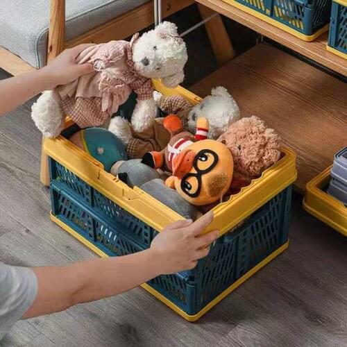 30/20/16 Household Storage Box Foldable Crate Plastic Cosmetics Containing Basket Kitchen Office Desktop Of A Table Take In