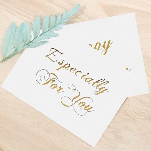 50Pcs/lot Mini thank you Card gold simple design Scrapbooking party invitation Greeting Card Birthday Gift Message Cards