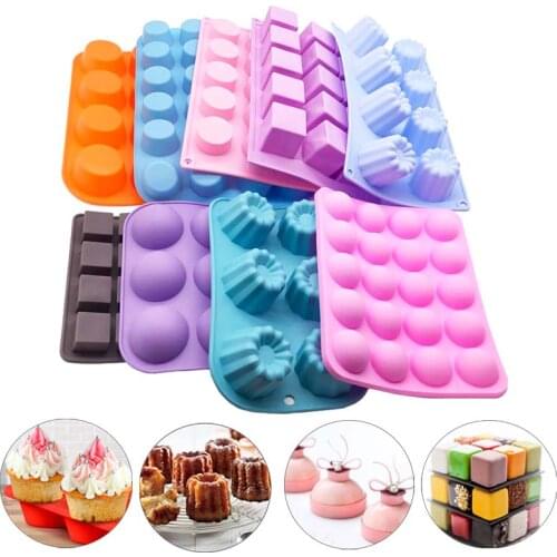 3D Cylindrical Ball Silicone Mold Chocolate Cake Mold DIY Cake Tool Baking Tool Practical Baking Mold Cake Decorating Tools