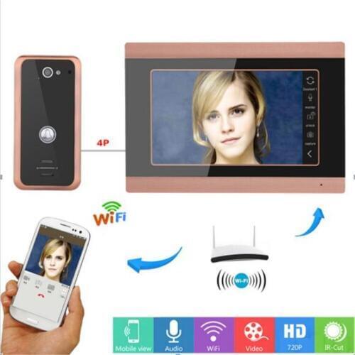 7 Inch WIFI Touch Keypad Wired Video Door Phone