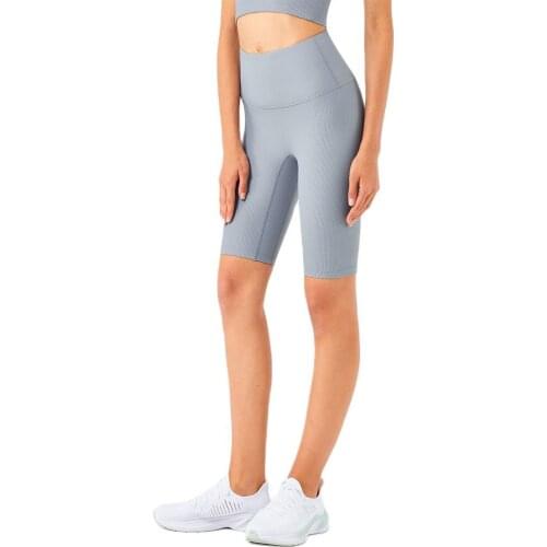 Fitness Pants Womens High Waist Yoga Five-point Shorts Biker Joggers Dry Fit NO Front Seam Leggings High Waist Track Clothing