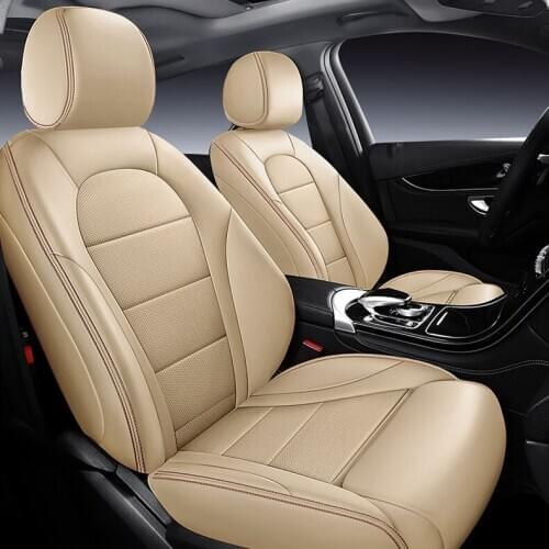 Custom cowhide car seat cover leather for Mercedes Benz A B Class Sedan CLA CLK CLS SMART fortwo forfour car accessories styling