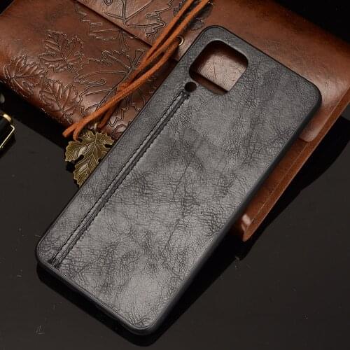 Case for Galaxy A22 4G PU Leather Texture Back Shockproof Cover for Samsung Galaxy A22 4G SM-A225F