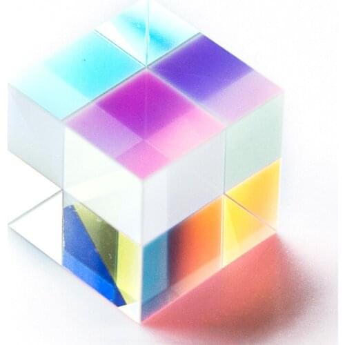 18*18*18mm Optical Glass X-Cube Prism RGB Dispersion Prism for Physics and Decoration