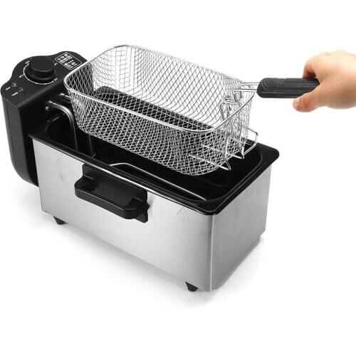 2000 Watt Stainless Steel Triple Basket Electric Deep Fryer
