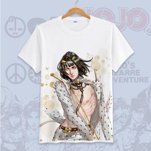 Anime JoJos Bizarre Adventure Kujo Jotaro t-shirt Cosplay Higashikata Josuke t Shirt Anime Tees unisex