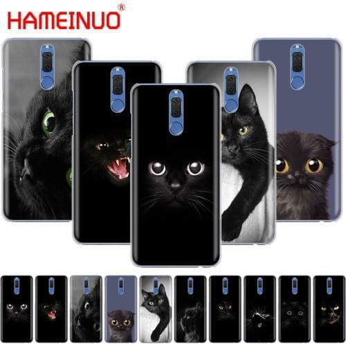 HAMEINUO Black Cat Staring Eye On Cover phone Case for Huawei NOVA 2 2S 3e PLUS LITE p smart 2018 enjoy 7s mate 7 8 9 10 pro