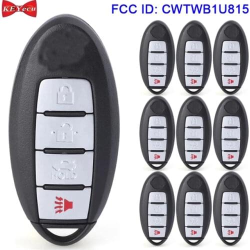 KEYECU 10pcs for Nissan Sentra Versa 2013 2014 2015 2016 Smart Remote Key Fob 315MHz FCC ID: CWTWB1U815 PCF7952 ID46 Chip