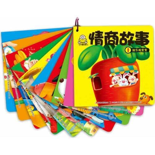 Chinese Mandarin EQ story Book children character training Pinyin Lovely Pictures Books For Kids Age 0 to 3 ,10 books/set