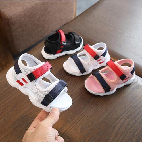 Girls summer sandals childrens soft bottom beach sandals 1-8 years old baby non-slip comfortable cute sports shoes