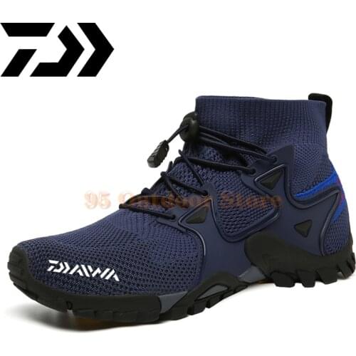 DAIWA Summer New Fishing Shoes Mens Mesh Breathable Hiking Upstream Fishing Shoes Sports Dawa Outdoor Hiking Hiking Shoes