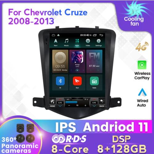 MEKEDE 128G Android11 Car Gps Multimedia Radio Player For Chevrolet Cruze J300 Daewoo Lacett 2009-2015 Vetical Tesla Screen Navi