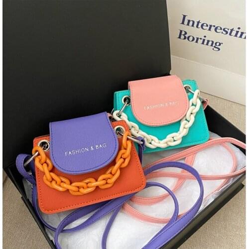 Cross border Mini Bag 2020 fashion new fashion versatile ins messenger bag contrast single shoulder chain bag