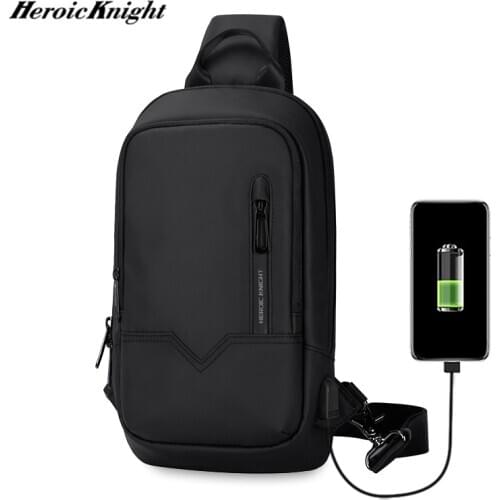 Heroic Knight New Waterproof Crossbody Bag for Men Anti-theft Shoulder Messenger Bags Male Waterproof Short Trip Chest Bag Pack
