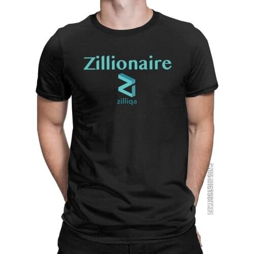 Zillionaire Crypto Bitcoin Ripple Men T Shirts Awesome Tees Classic Round Neck T-Shirt 100% Cotton Birthday Gift Clothes