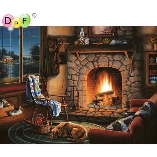 Diamond embroidery kits Warm family diy 5d diamond painting cross stitch mosaic pattern picture of rhinestones resin home decor