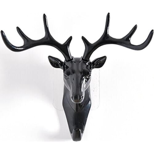 Wall-mounted Hook Old-fashioned Deer Head Antler Antler Horns Hanger Hanging Clothes Hat Scarf Key Wall Decoration