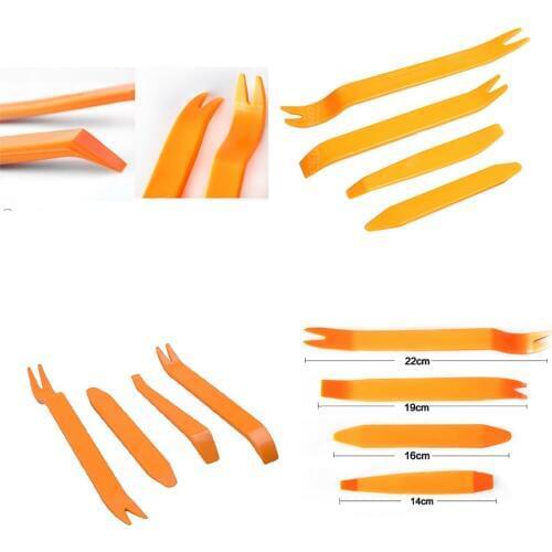 Professional 4pcs/set Automobile Audio Door Clip Panel Trim Dash Auto Radio Removal Pry Tool Set Car Panel Removal Tools