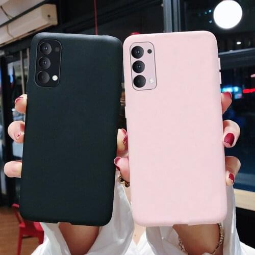 For Oppo Reno 4 Pro Case Cover CPH2109 Candy Silicone Soft TPU Shockproof Bumper Back Cover on Reno 4 Pro 5G CPH2089 Phone Case