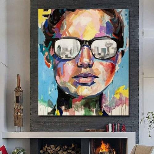 Hand Painted Abstract Fine Art Dallas Portrait Oil Painting Pictures On Canvas Modern Home Decorative for Living Room no Framed