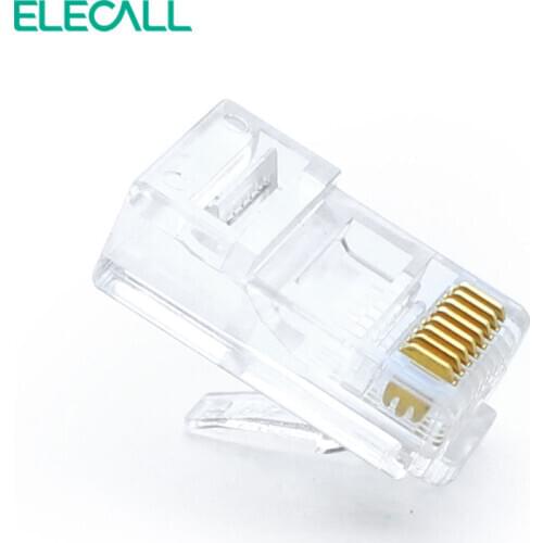 RJ45 Net Network Modular Plug Gold plated Cat5 CAT5e Connector 8P8C utp Modular 10pcs/50pcs