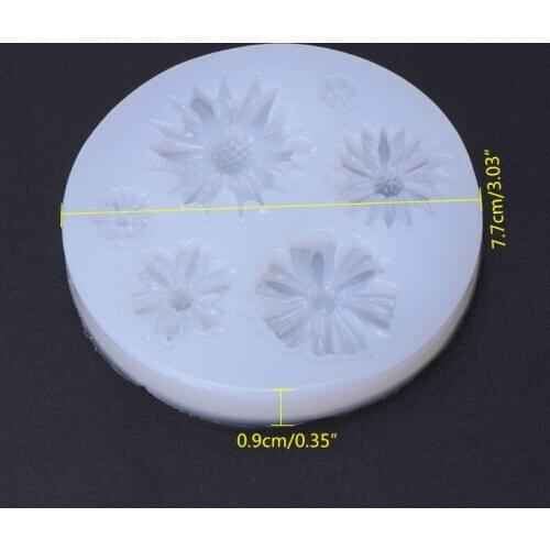 Silicone Mold DIY Jewelry Making Floral Flower Pendant Mirror Epoxy Resin Crafts MXME