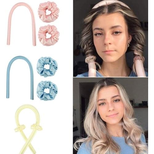 Heatless Curling Rod Headband Sleeping Soft Headband Hair Curlers No Heat Curls Ribbon Hair Rollers DIY Hair Styling Tools