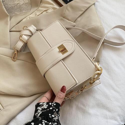 Crossbody Bag Backpack Handbag Women Bag Shoulder Bag Female Luxury Chain Fashion 2021 PU Leather Simple All-match Solid Color