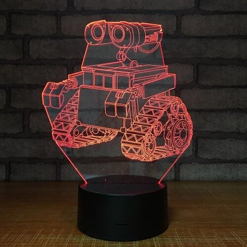 Cartoon Tractor Creative Hot Selling Led 3d Night Lights Home Decoration Colorful Remote Control Touch Led Usb 3d Lamp Dropship