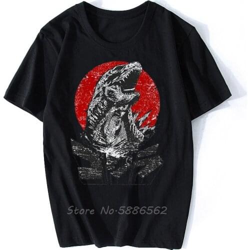 Japan Anime The King Of All Kaiju Funny T Shirt Men 2018 Summer New White Casual Homme Cool Tshirt Tees Harajuku