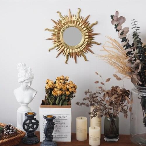 Sun Moon Mirror Wall Decoration Crystal Epoxy Resin Mold Home Hanging Ornaments DIY Crafts Silicone Mould Decorative Mirror Gift