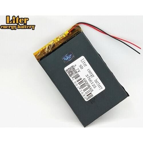 1/2/4Pcs 37x66x125mm 3.7V 4000mah Lithium polymer Rechargeable Battery 3766125 with protection board For Tablet PC DVD GPS