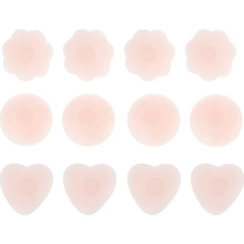 1/2Pair Reusable Silicone Petal Adhesive Nipple Cover Invisible Bra Pad Pasties New Self Adhesive Nipple Breast Pasties Cover
