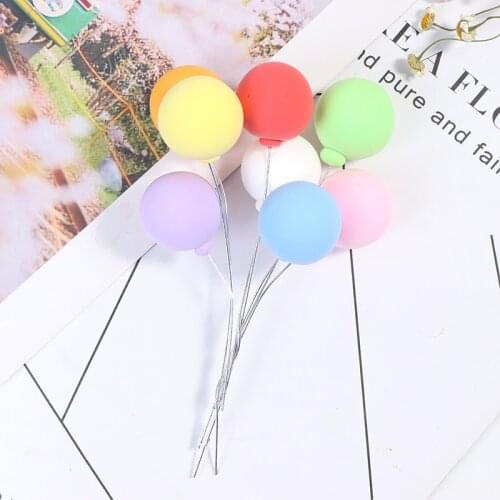 8Pcs/set Colorful 1/12 Scale Dollhouse Miniature Colorful Balloons Doll House Decor Toy