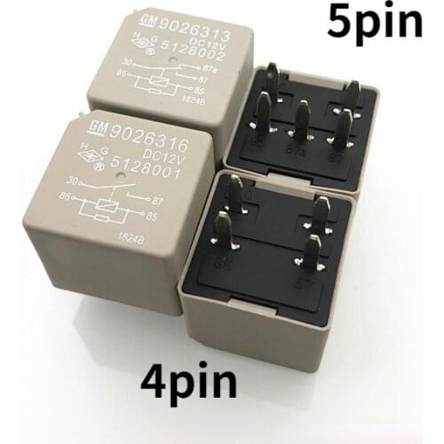 1pcs NEW Automotive Car Relay For GM9026316 GM9026313 4PIN 5PIN For Buick Fuel pump Petrol Oil Pump Headlight