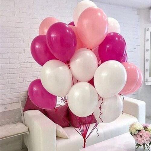 10pcs 10inch Baby Boy Girl Pink Blue Mix Latex Balloons Baby Shower Birthday Wedding Party Connect Baby Air Balaos Decorations