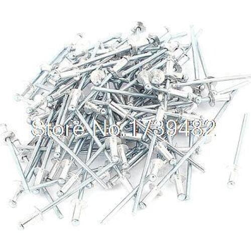 100Pcs 2.4mm x 6mm Large Flange Dome Head Aluminium Blind Pop Rivets