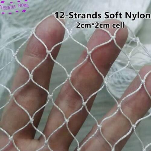 2m width 12-Strands Soft Nylon Mesh Anti Bird Netting 2x2cm cell Garden fence and Crops Protective Fencing Mesh,Cat Chicken Net