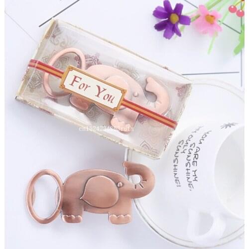 200pcs Elephant Shaped Bottle Openers Wedding Favors Lucky Elephant Desgined Wine Can Openers Party Giveaway Gift For Guest
