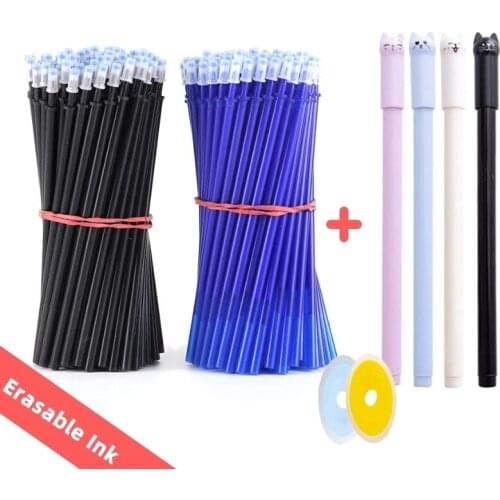 25pcs/set Erasable Gel Pen Refills Rod 0.5mm Washable Handle Magic Erasable Pen for School Pen Writing Tools Kawaii Stationery